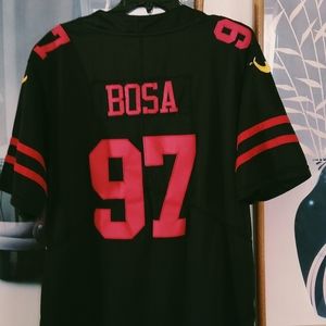 Shirts  Nfl Sf 49er Rare Classic Nick Bosa Alternate Black Red 97